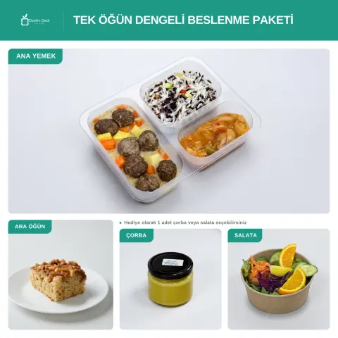TEK ÖĞÜN DENGELİ BESLENME PAKETİ