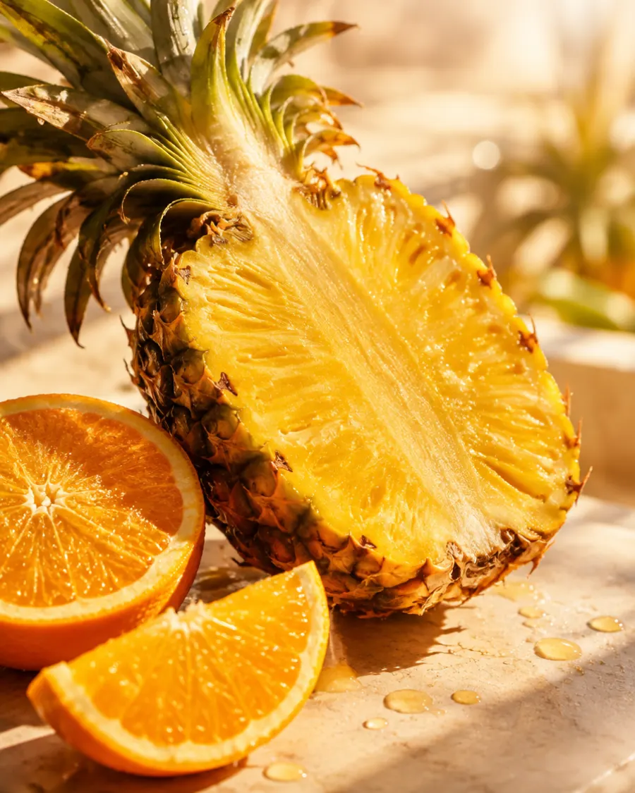 Ananas ve portakal